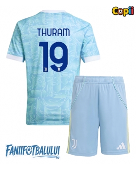 Juventus Khephren Thuram #19 Echipament de Fotbal Replică 2025-26 Copii Deplasare (+ Șorturi)
